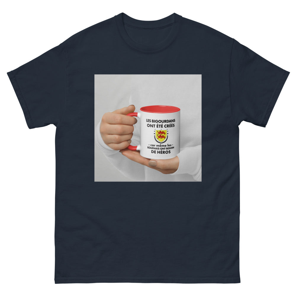 T-shirt Bigourdan marine - Les Bigourdans ont été créés car même les Béarnais ont besoin de héros