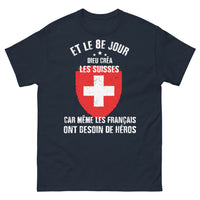 Thumbnail for T-shirt Suisse marine - Et le 8e jour, Dieu créa les Suisses