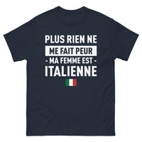 Thumbnail for T-shirt Italie bleu marine - Humour sur ma femme italienne