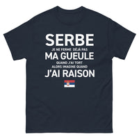 Thumbnail for T-shirt Serbe marine - Je ne ferme pas ma gueule