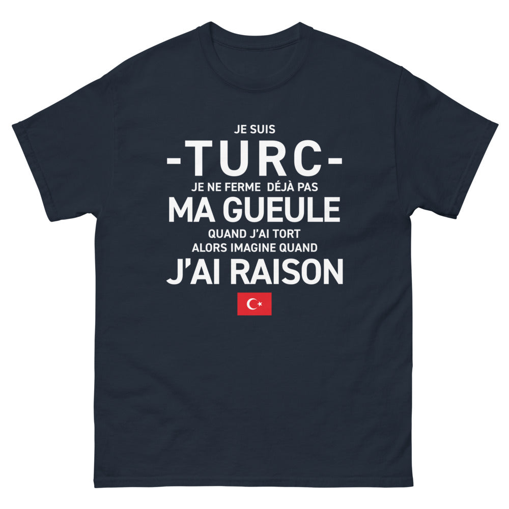 T-shirt Turquie marine - Je suis turc, j'affirme ma fierté