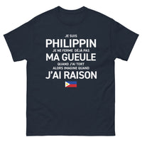 Thumbnail for T-shirt Philippin marine - Je suis Philippin, je ne ferme pas ma gueule