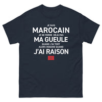 Thumbnail for T-shirt Marocain marine - Je ne ferme pas ma gueule avec humour