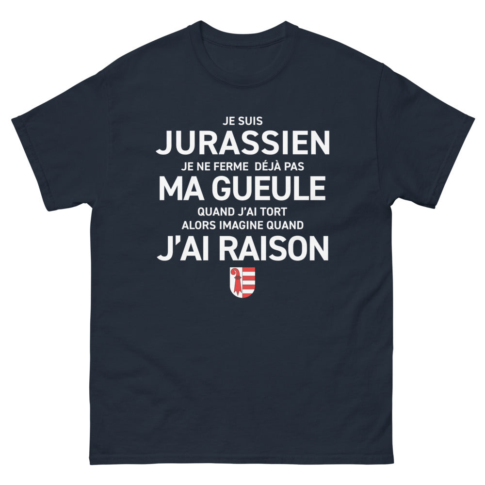 T-shirt Jurassien marine - Fierté et humour local