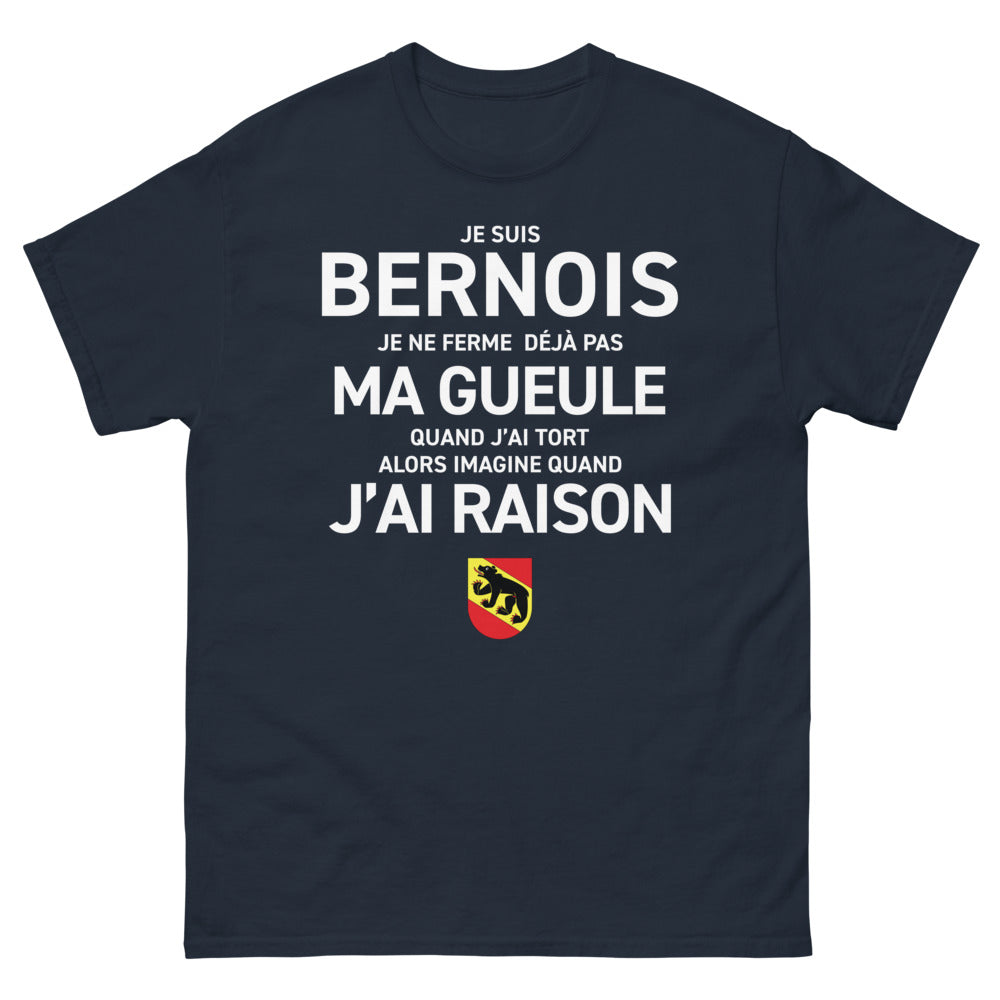 T-shirt Bernois marine - Je ne ferme pas ma gueule