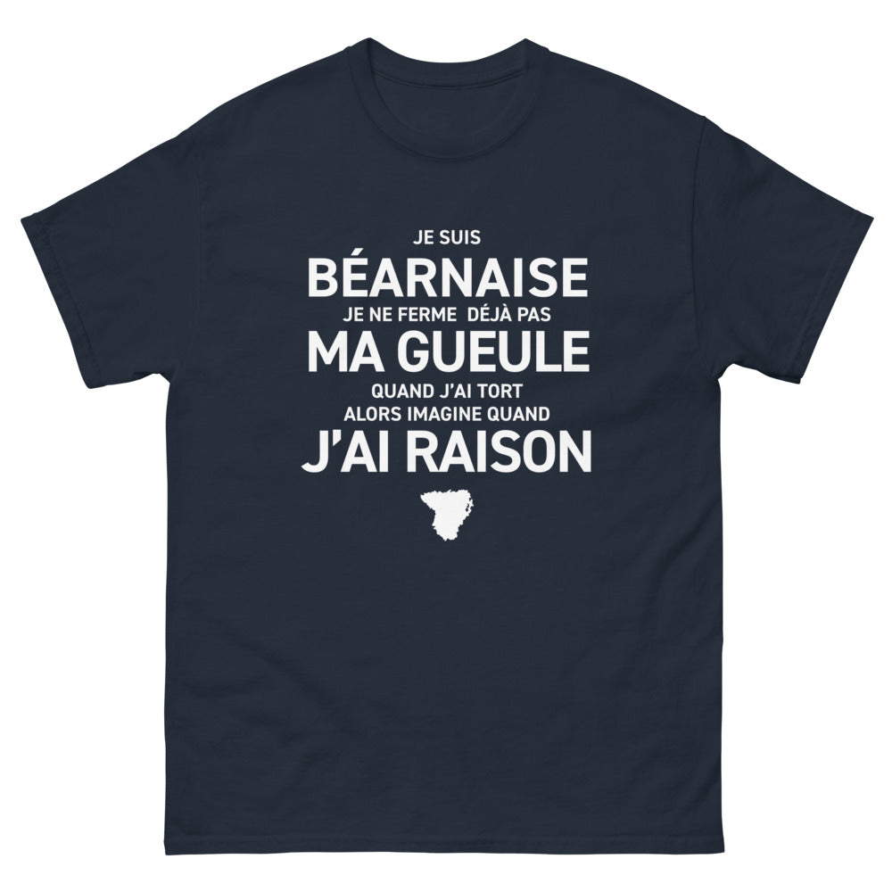 T-shirt Béarnaise marine - Je ne ferme déjà pas ma gueule