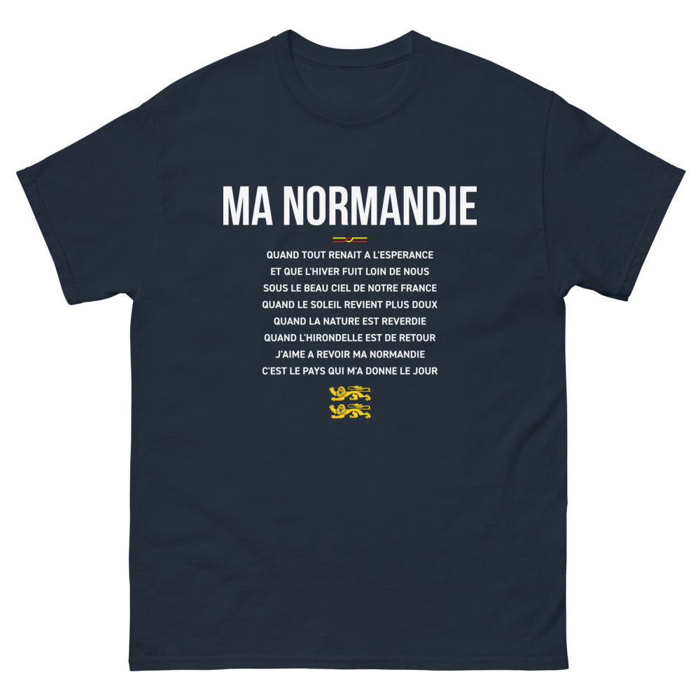 T-shirt Normandie marine - Souvenirs d'une journée à ciel couvert