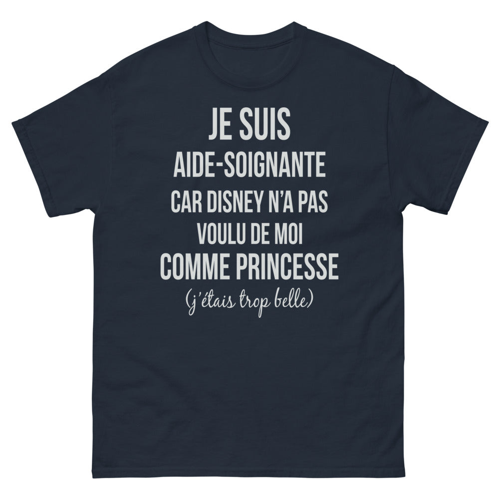 T-shirt Aide-Soignante marine - Rejetée par Disney avec humour