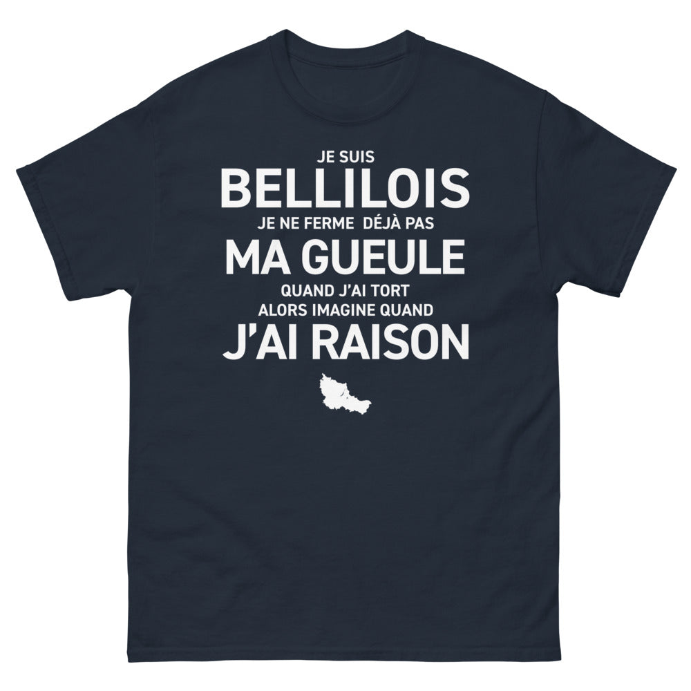 T-shirt Belle-Île-en-Mer marine - Je ne ferme pas ma gueule