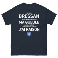 Thumbnail for T-shirt Bressan marine - Je suis Bressan, fier et comique