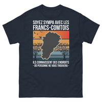 Thumbnail for T-shirt Franc-Comtois marine - Soyez sympa avec les locaux