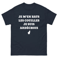 Thumbnail for T-shirt Ardèche marine - Je m'en bats les couilles