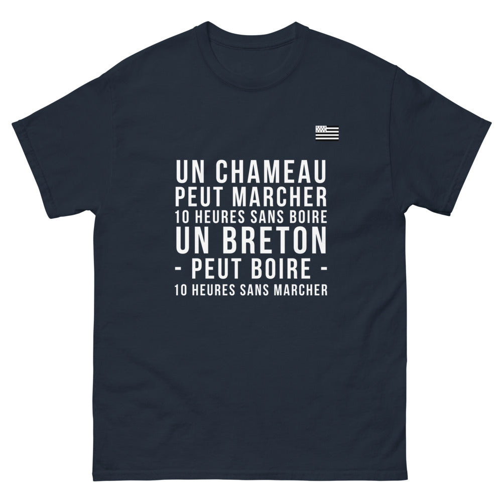 T-shirt Bretagne marine - Chameau et amour du terroir