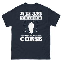 Thumbnail for T-shirt Corse marine - Je te jure j'entends des voix