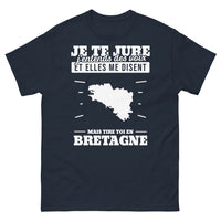 Thumbnail for T-shirt Bretagne marine - Je te jure, j'entends des voix