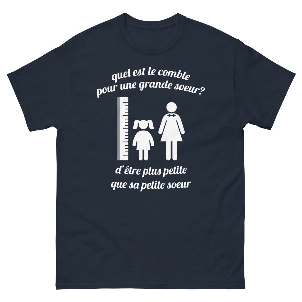 T-shirt Grande Sœur marine - Quel est le comble pour une grande sœur ?