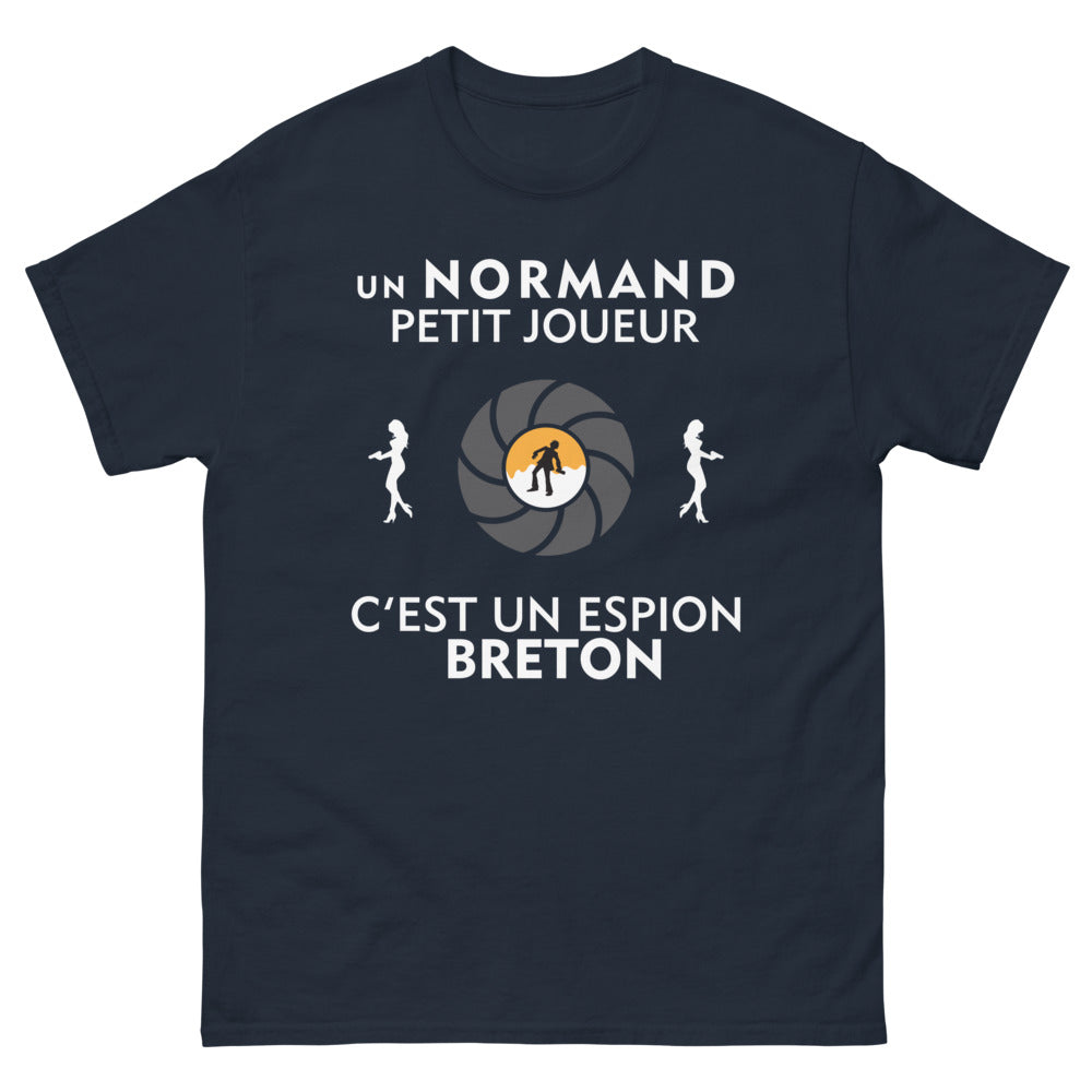 T-shirt Normands marine - Bretons Espions, humour malicieux