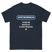 Thumbnail for T-shirt Aveyron noir dos - Vivre de Pastis et d'Eau Fraîche