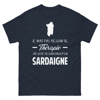 Thumbnail for T-shirt Sardaigne marine - Je n'ai pas besoin de thérapie
