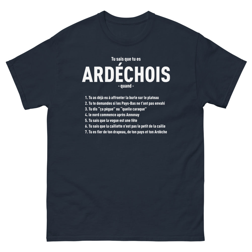 T-shirt Ardéchois marine - La Burle et ses Secrets