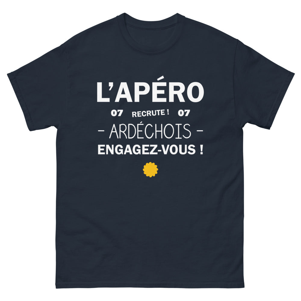 T-shirt Ardéchois marine - Engagez-vous pour l'apéro