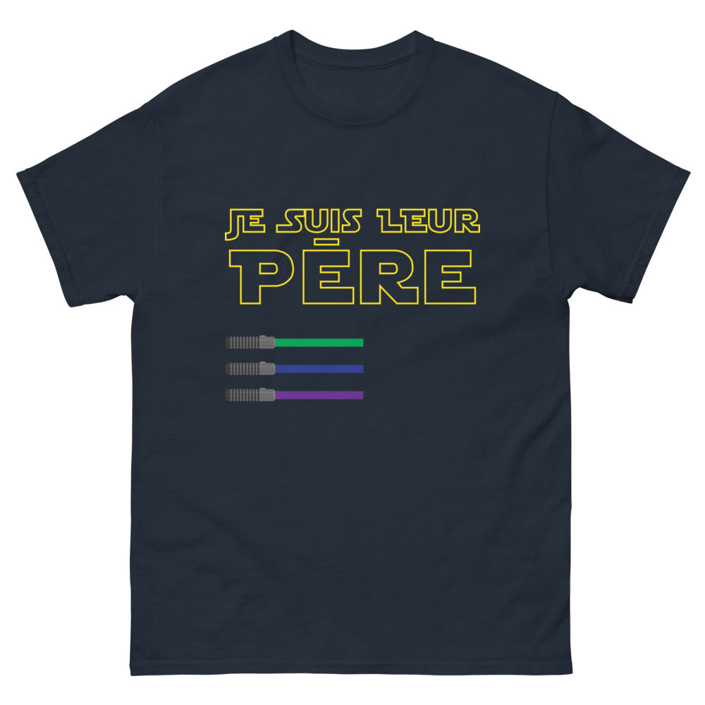 T-shirt Père Sombre marine - Je suis ton père