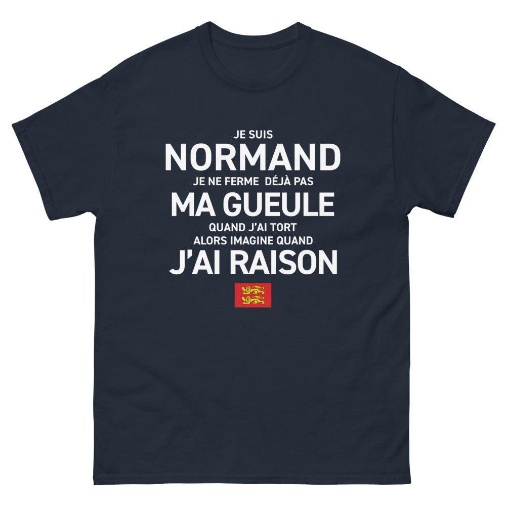 T-shirt Normand marine - Je ne ferme pas ma gueule