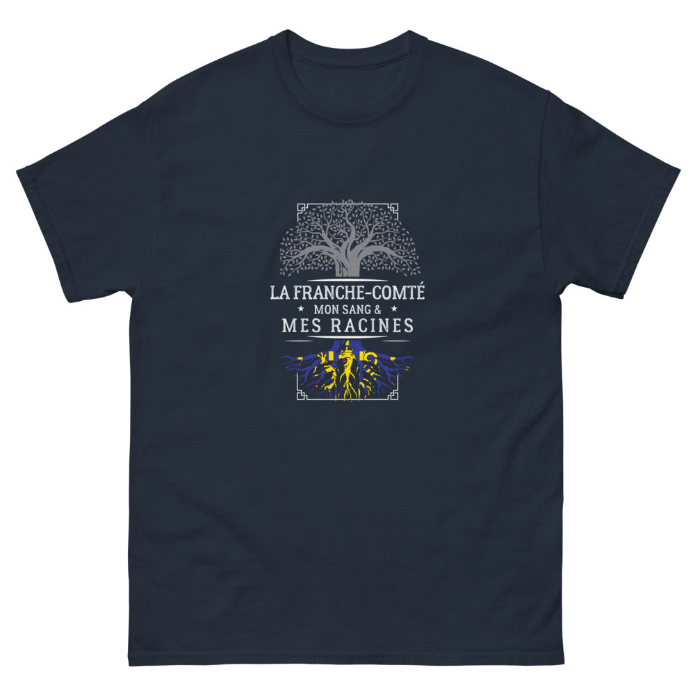 T-shirt Franche-Comté marine - Mon Sang, Mes Racines