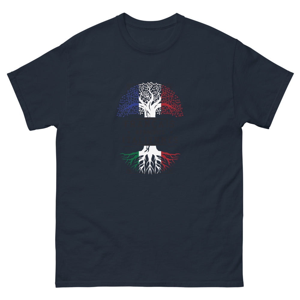 T-shirt Italien marine - Français de Racines Italiennes