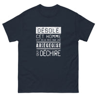 Thumbnail for T-shirt Ariège marine - Désolé, cœur pris par une Ariégeoise