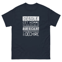 Thumbnail for T-shirt Homme noir dos - Désolé, cet homme est déjà pris