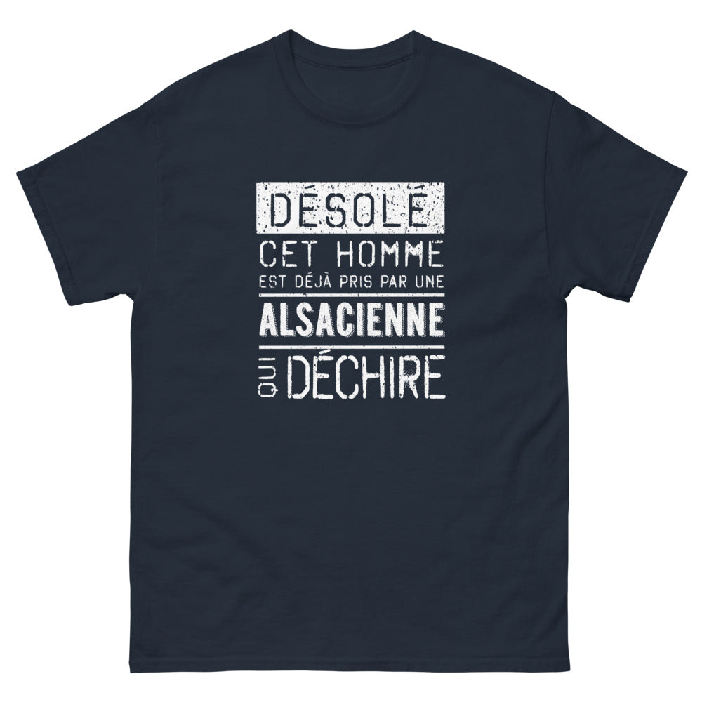 T-shirt Alsacienne marine - Désolé cet homme est déjà pris