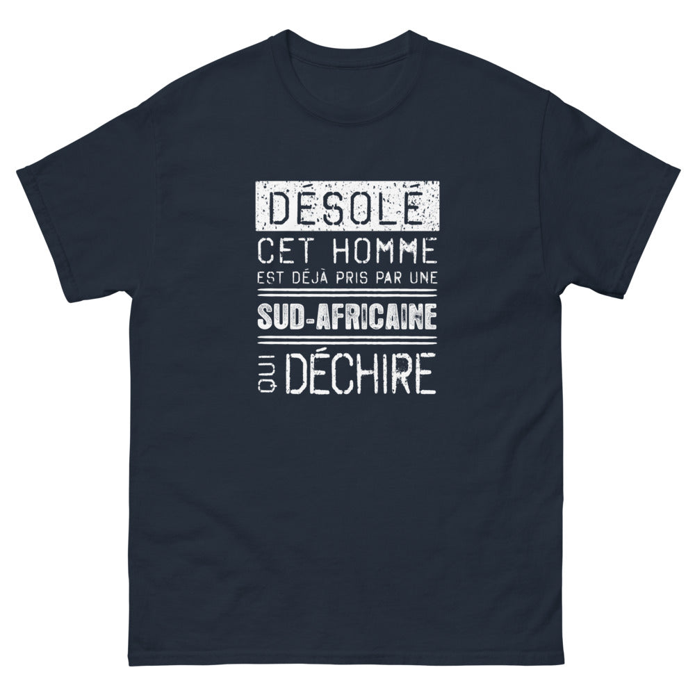 T-shirt Sud-Africaine marine - Désolé, cet homme est déjà pris
