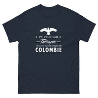 Thumbnail for T-shirt Colombie marine - Pas besoin de thérapie