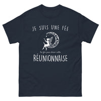 Thumbnail for T-shirt Réunionnaise marine - Je suis la fée, la fée pas chier
