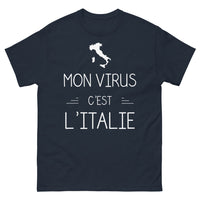 Thumbnail for T-shirt Italie marine - Mon virus, c'est l'Italie