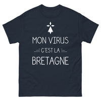 Thumbnail for T-shirt Bretagne marine - Mon virus, c'est la Bretagne