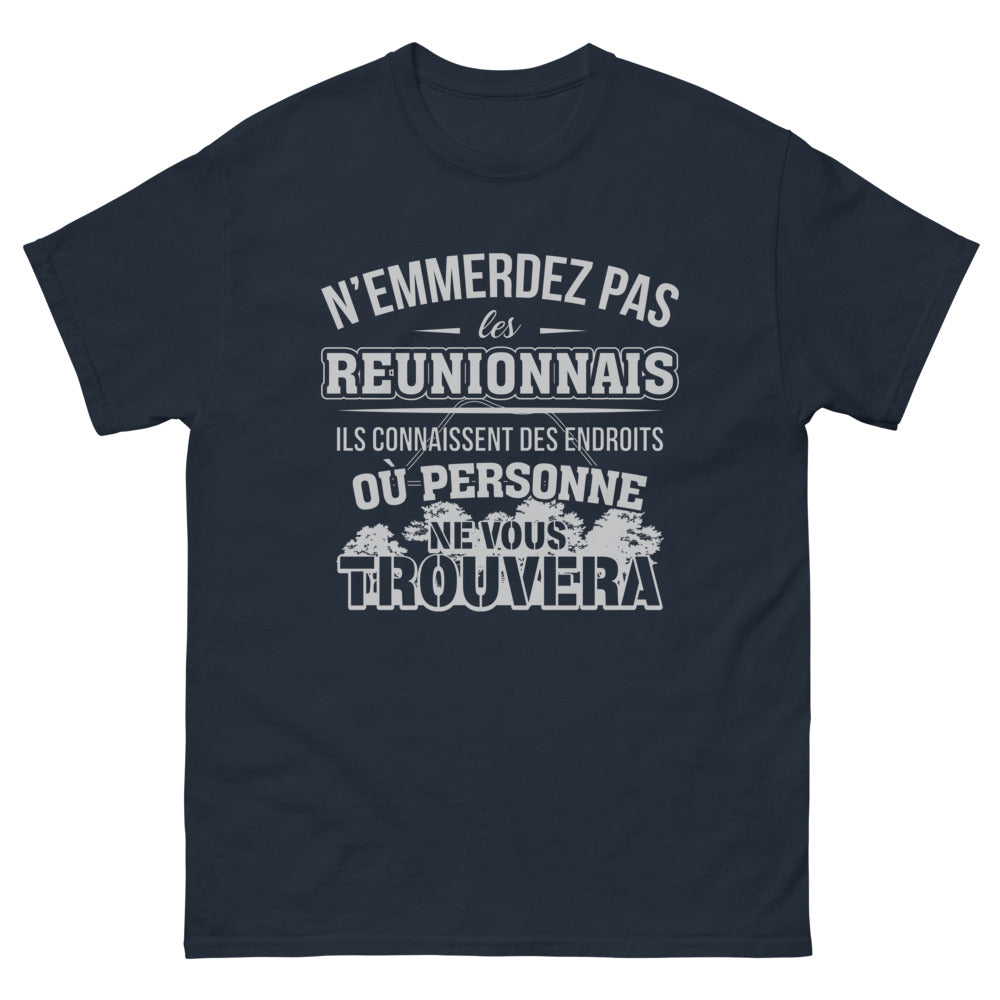 T-shirt Réunion noir dos - N'emmerdez Pas Les Réunionnais