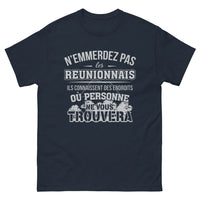Thumbnail for T-shirt Réunion noir dos - N'emmerdez Pas Les Réunionnais