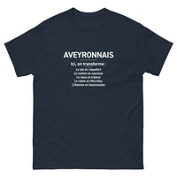 Thumbnail for T-shirt Aveyronnais marine - Ici, on transforme tout en gastronomie