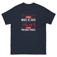 Thumbnail for T-shirt Toulon marine - Je ne suis pas parfait, presque pareil