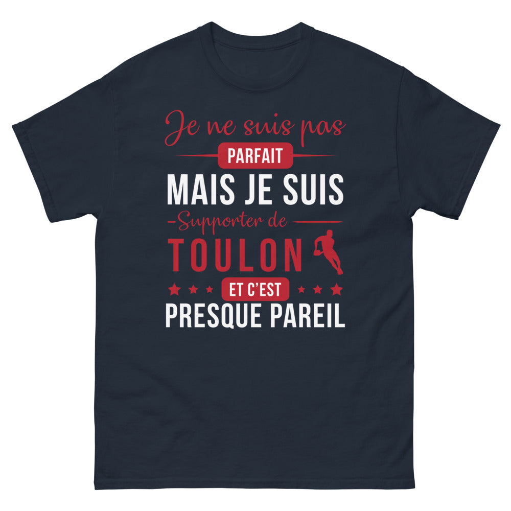 T-shirt Toulon marine - Je ne suis pas parfait, mais supporter