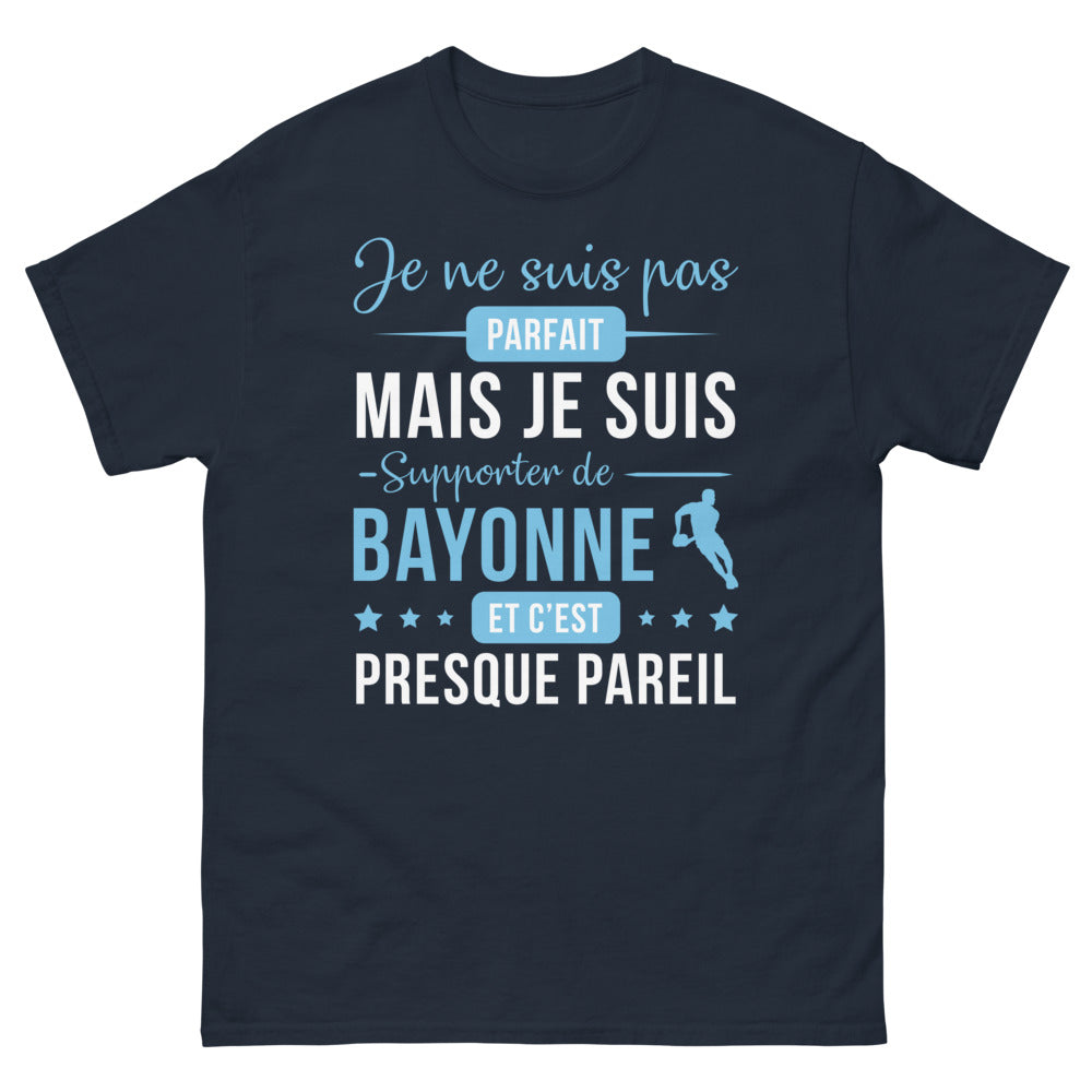 T-shirt Bayonne marine - Je ne suis pas parfait, mais supporter