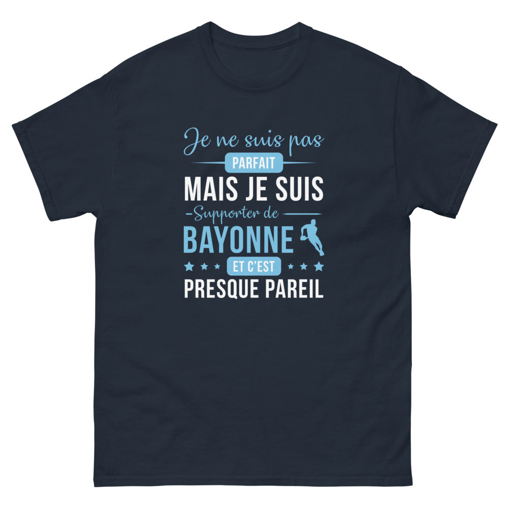 T-shirt Bayonne marine - Je ne suis pas parfait mais...