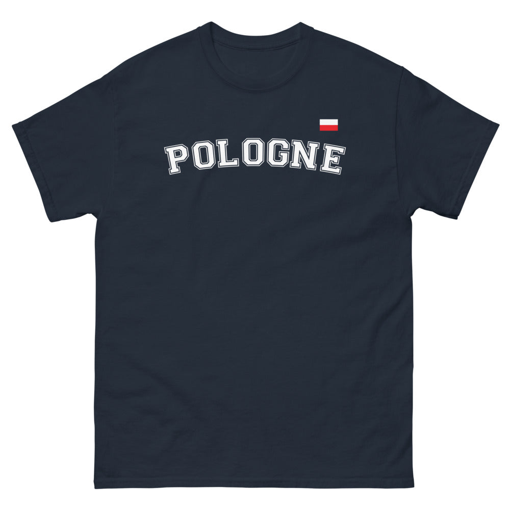 T-shirt Pologne marine - Fier et Sombre avec humour