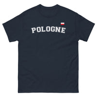 Thumbnail for T-shirt Pologne marine - Fier et Sombre avec humour