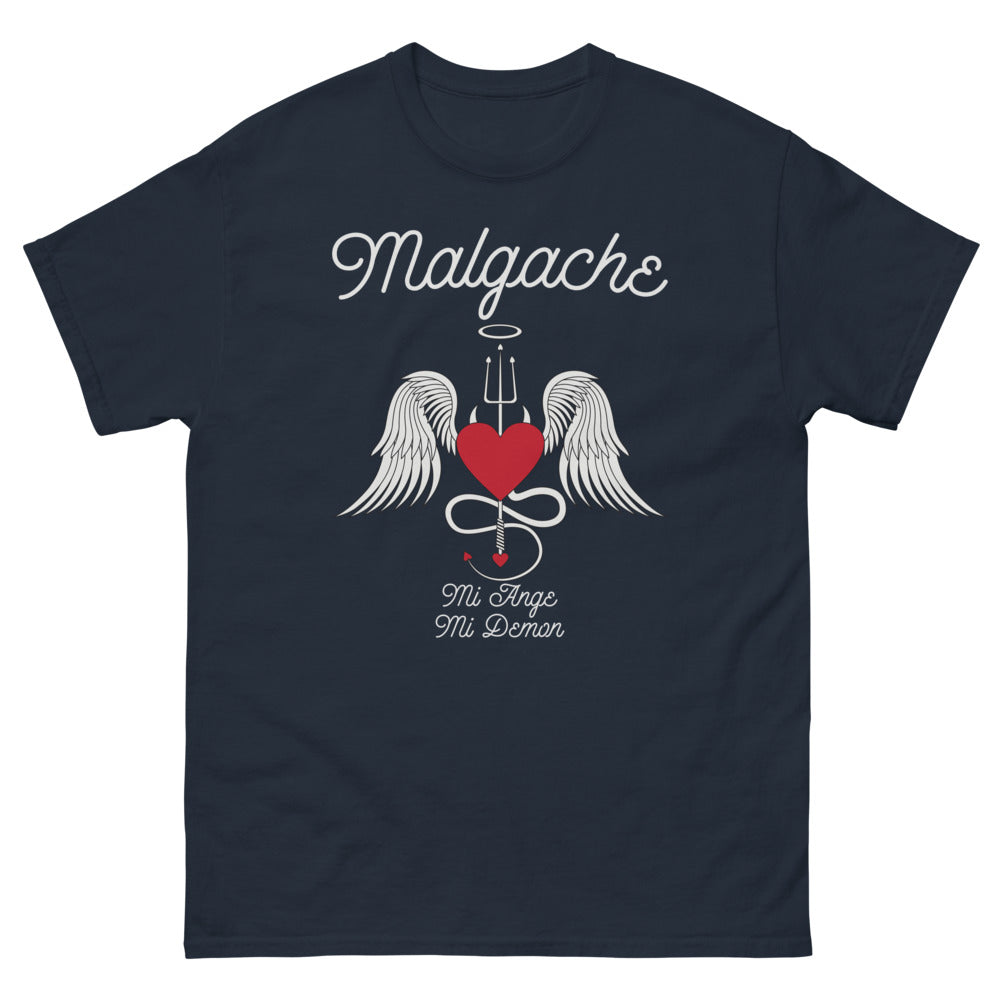 T-shirt Madagascar bleu marine - Mi-Ange Mi-Démon humoristique