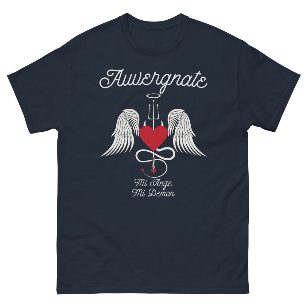 T-shirt Auvergne marine - Mi-Ange Mi-Démon avec humour