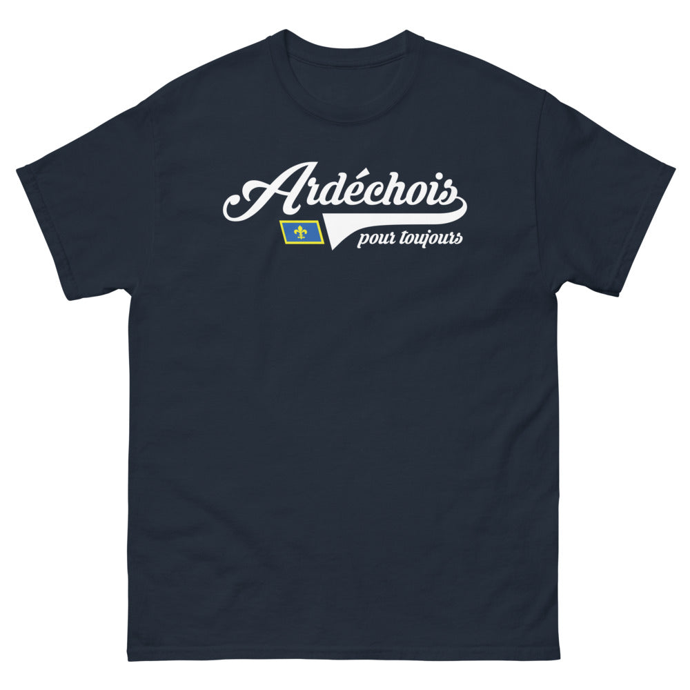 T-shirt Ardèche bleu marine - Pour toujours dans nos cœurs