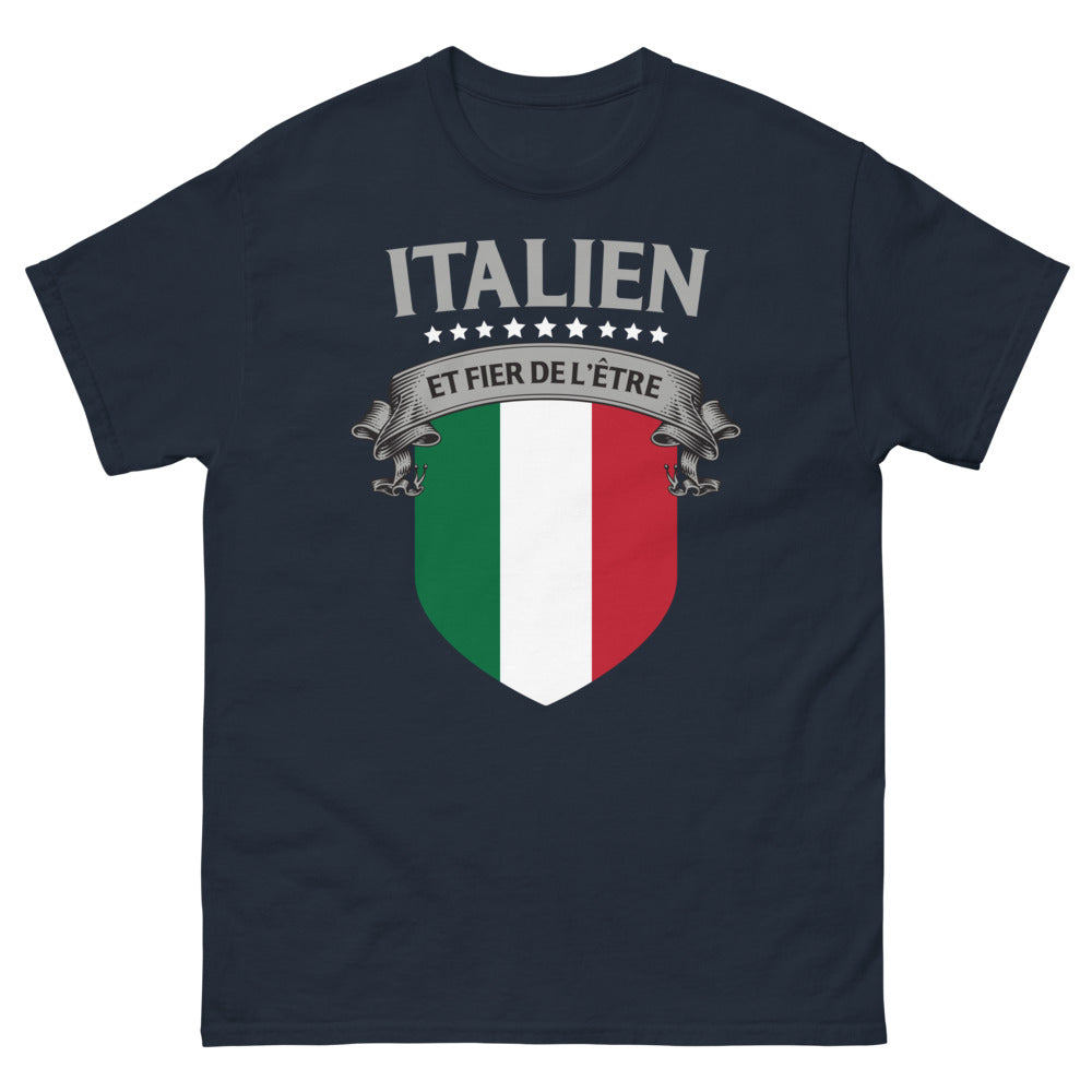 T-shirt Italie marine - Fier de l'Être avec humour